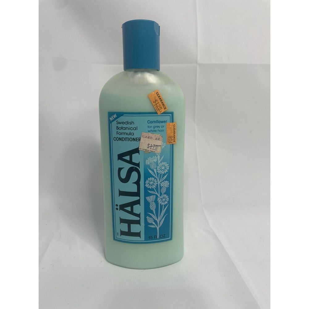 Vintage HALSA Swedish Botanical Formula Hair Conditioner Cornflower 1984 HTF